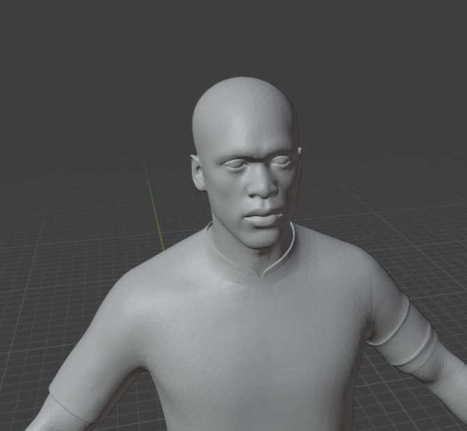 Clarence Seedorf soccer football player figure statue Holland 3D