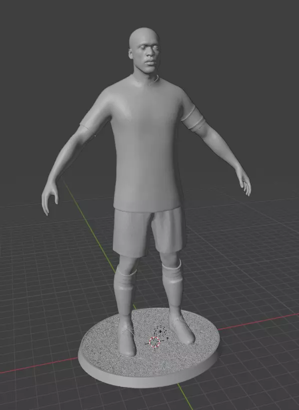 Clarence Seedorf soccer football player figure statue Holland 3D