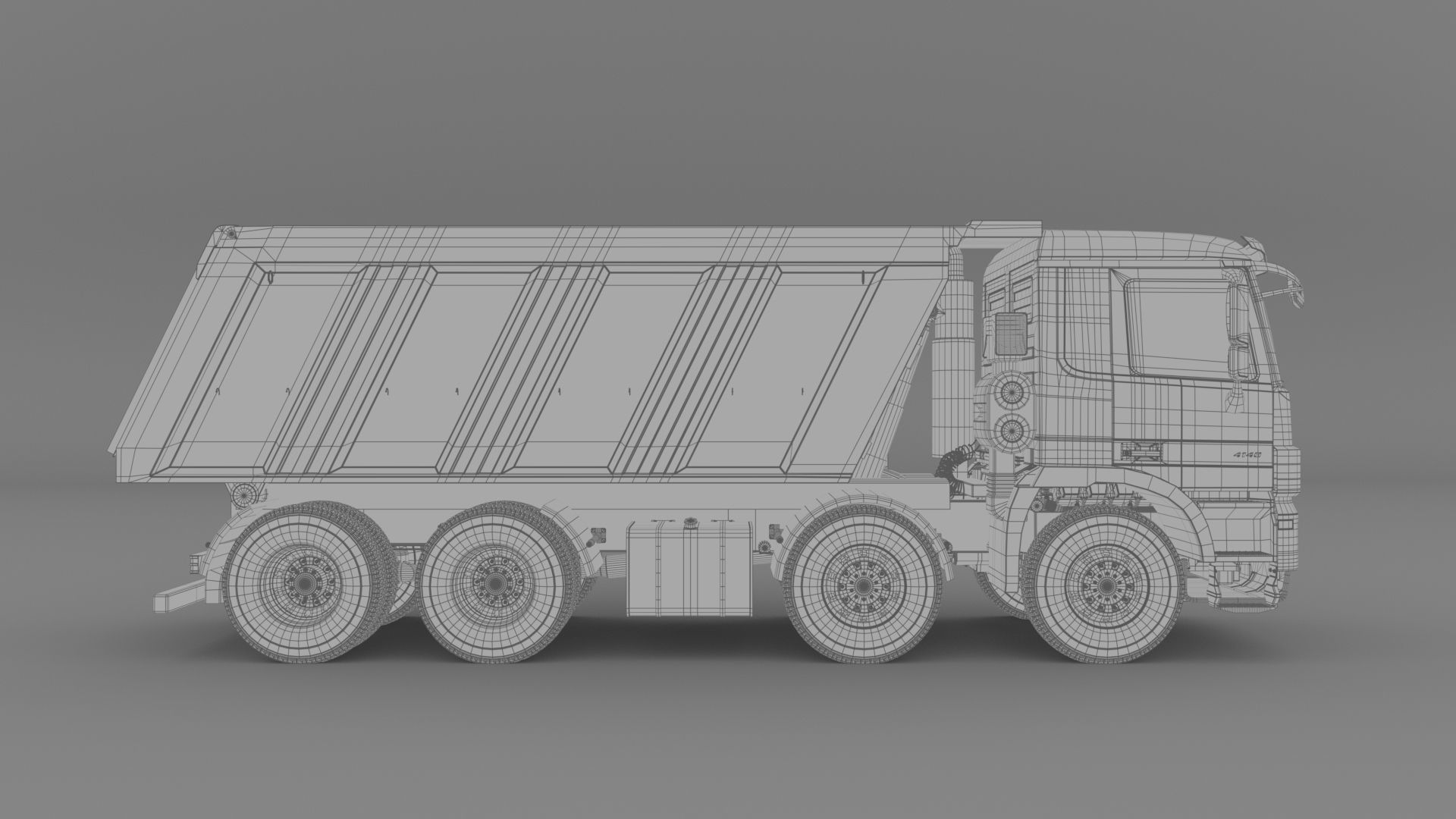 Mercedes Actros 4140-K 8x4 Meiller 3D model_20