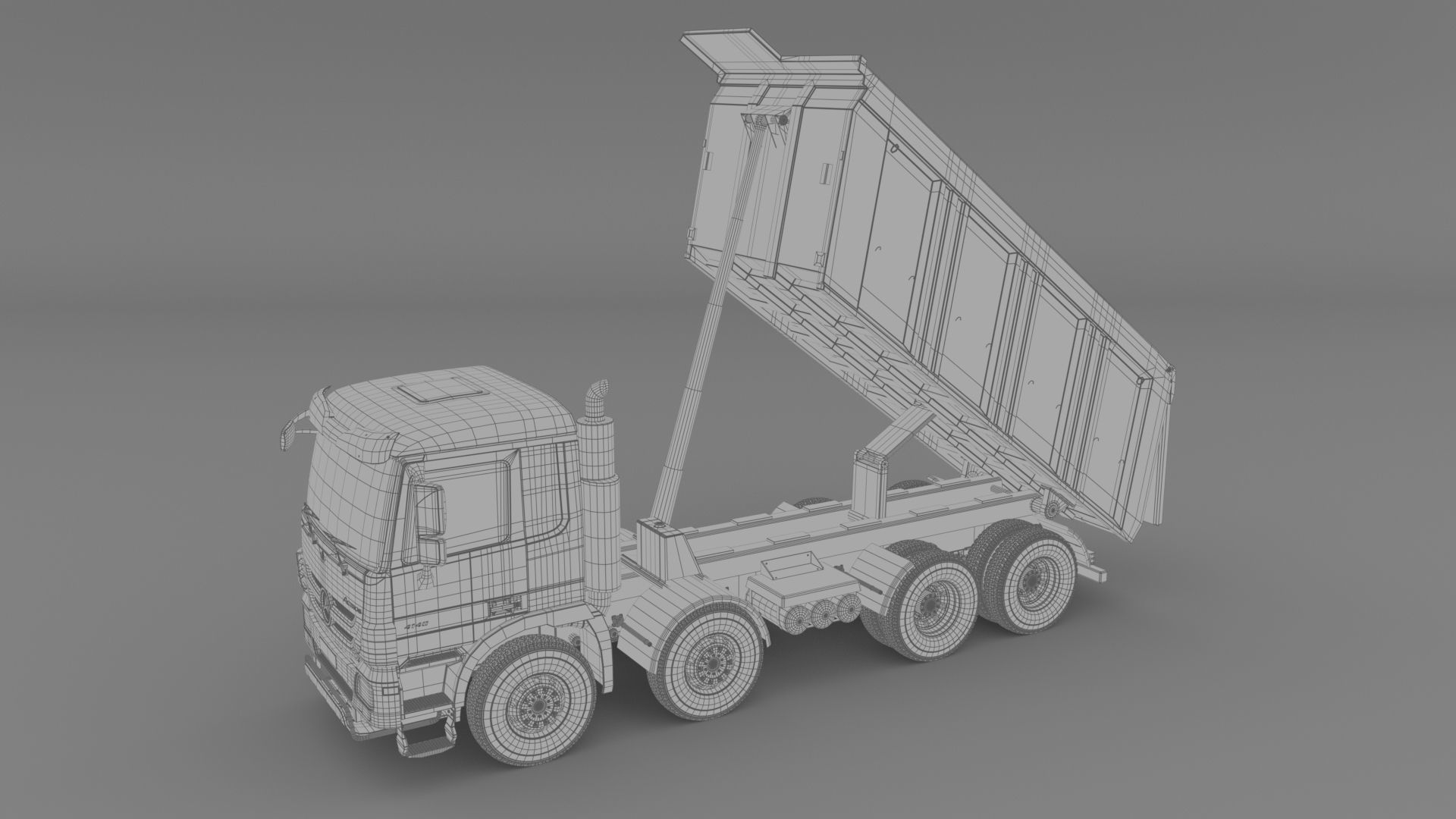 Mercedes Actros 4140-K 8x4 Meiller 3D model_24