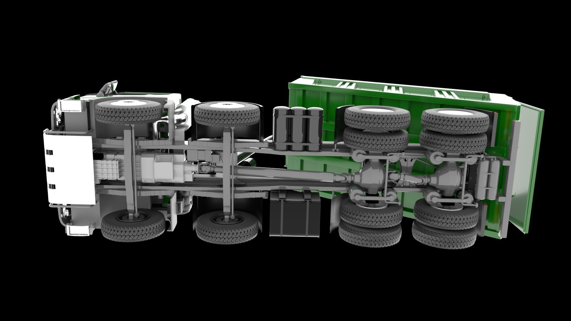 Mercedes Actros 4140-K 8x4 Meiller 3D model_14