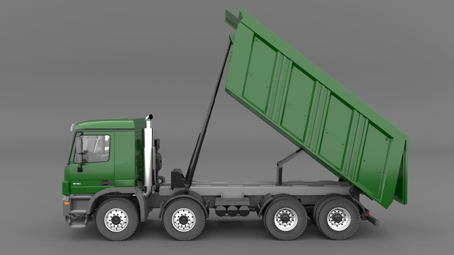 Mercedes Actros 4140-K 8x4 Meiller 3D model_12