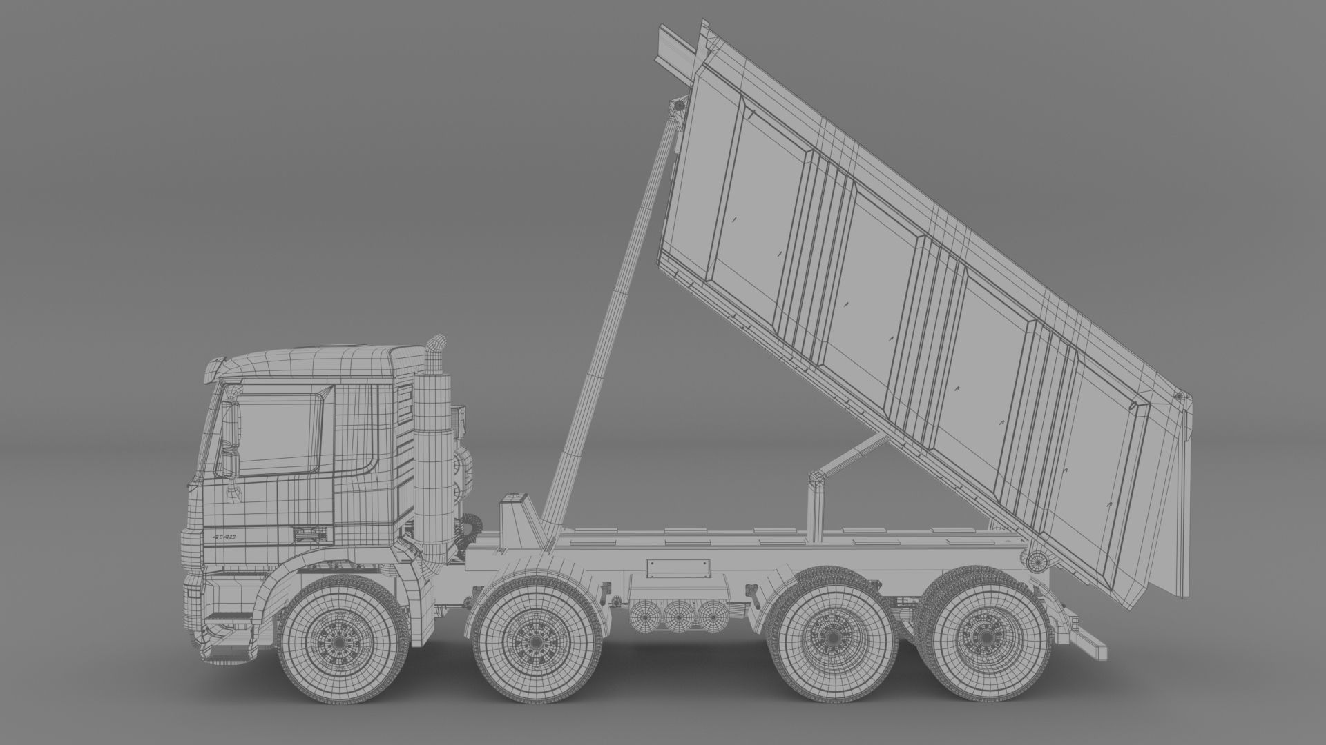 Mercedes Actros 4140-K 8x4 Meiller 3D model_26