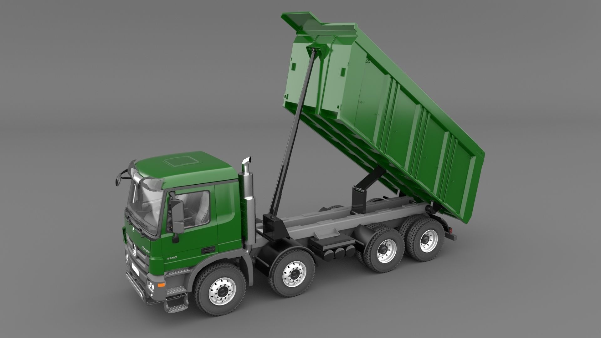 Mercedes Actros 4140-K 8x4 Meiller 3D model_10