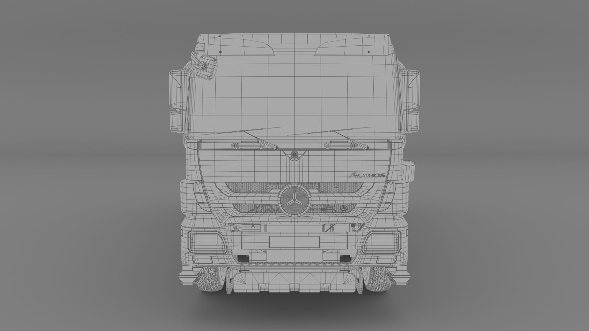 Mercedes Actros 4140-K 8x4 Meiller 3D model_19