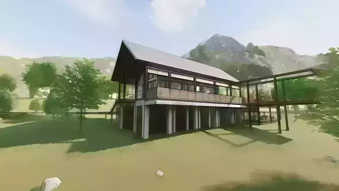 Hotel cafe 3D model
