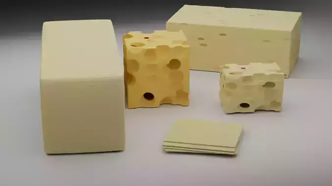 pieces of cheese  