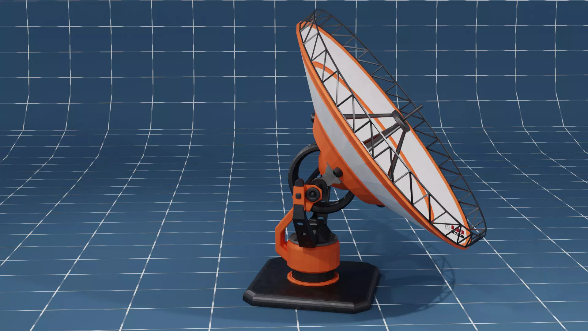 MARS SciFi Radio Telescope Low-poly 3D model_0