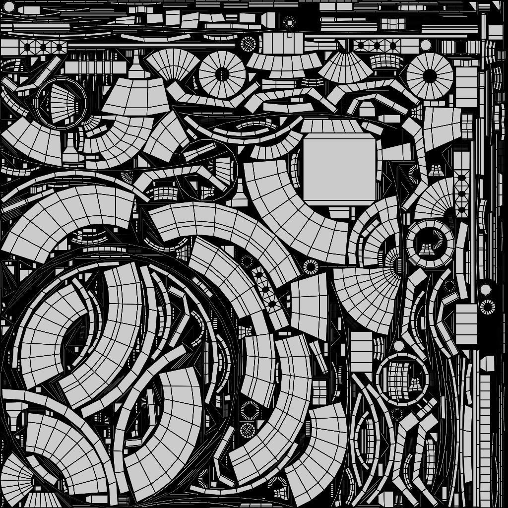 MARS SciFi Radio Telescope Low-poly 3D model_10