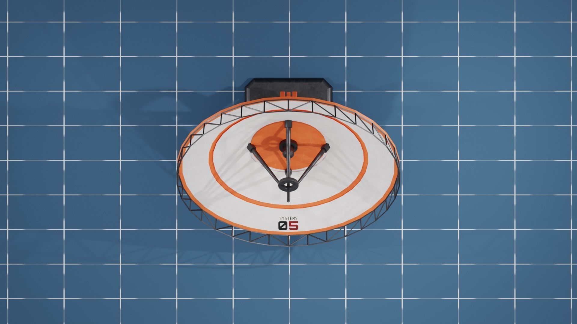MARS SciFi Radio Telescope Low-poly 3D model_5
