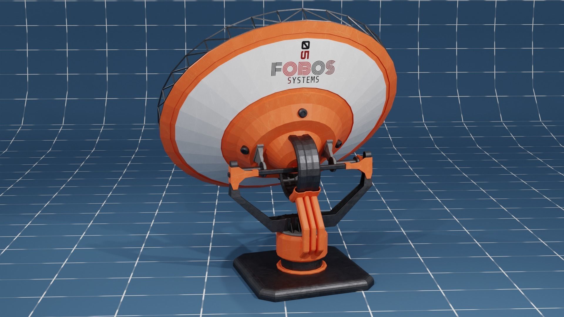 MARS SciFi Radio Telescope Low-poly 3D model_2