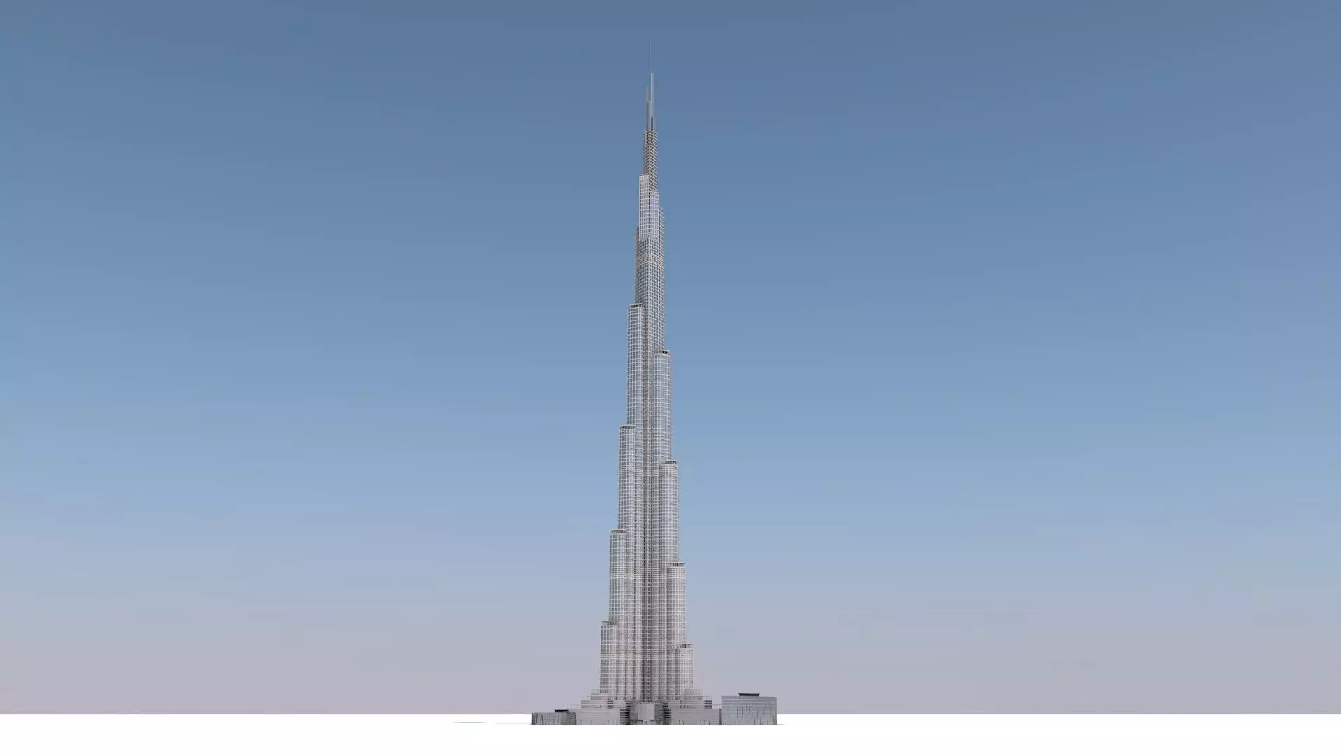 Burj Khalifa Dubai Low-poly 3D model_0