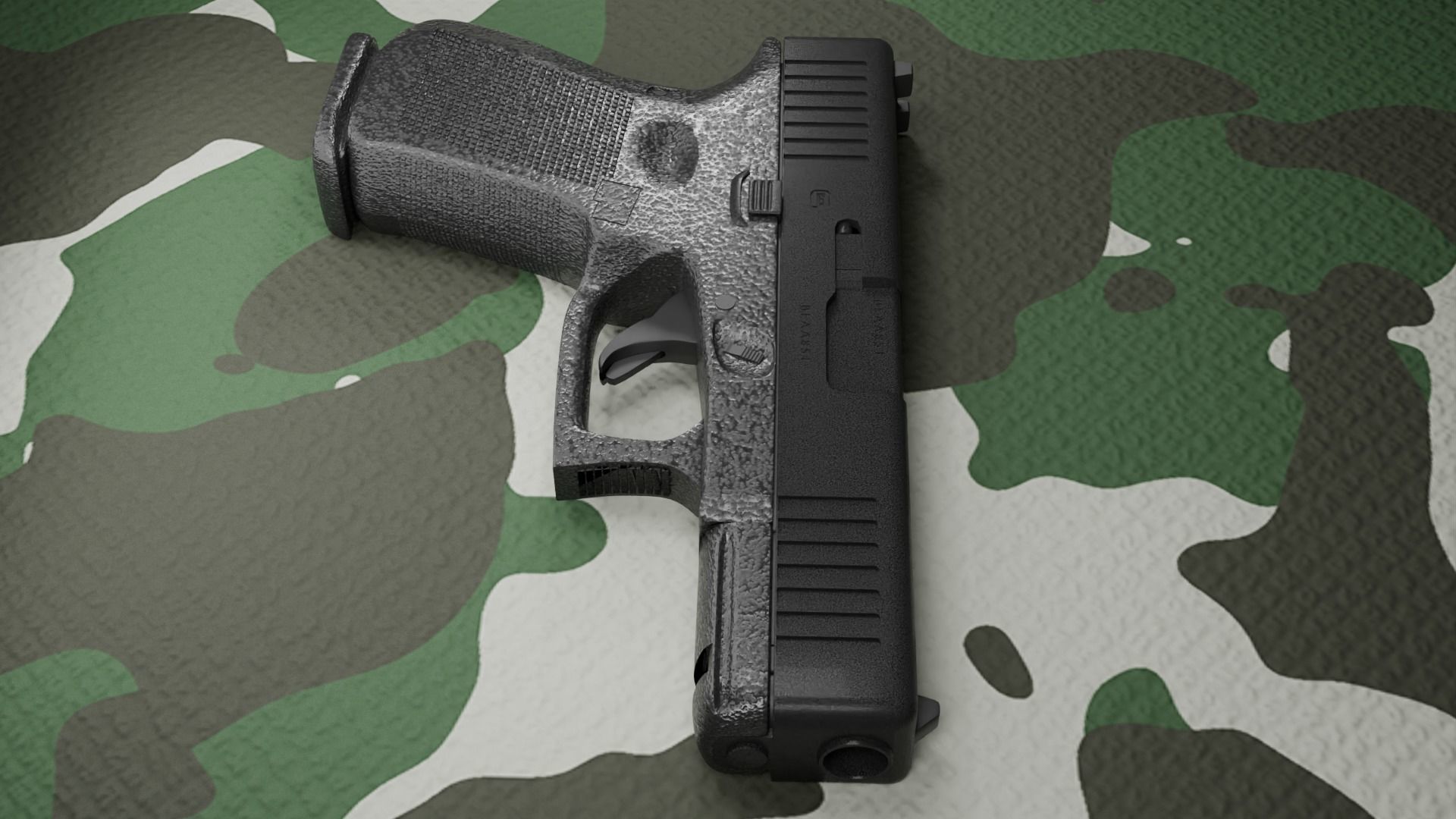 Glock 19  Low-poly 3D model_5