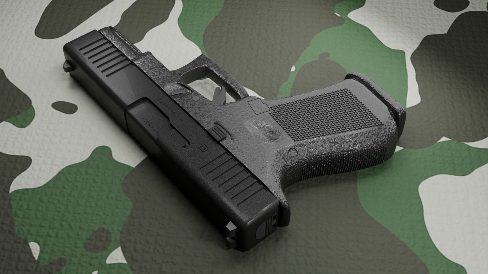 Glock 19  Low-poly 3D model_4