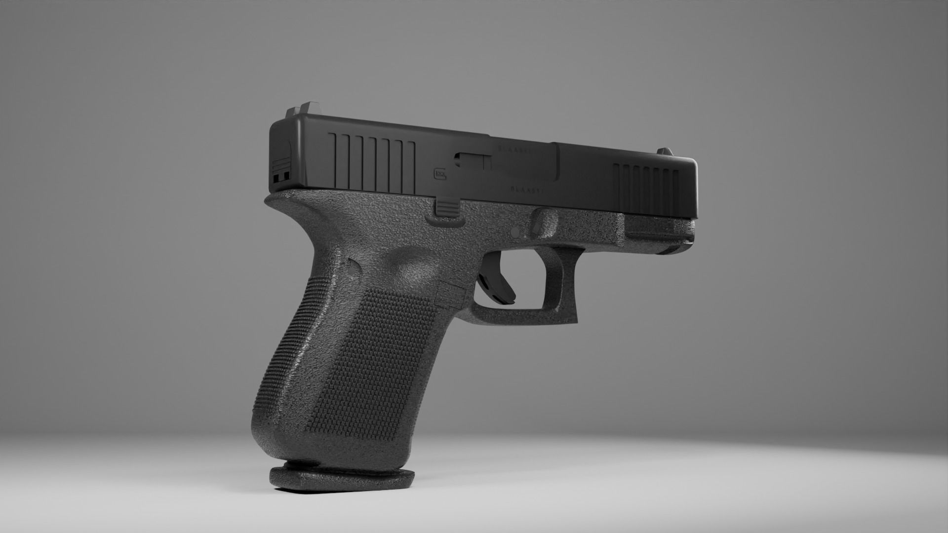 Glock 19  Low-poly 3D model_1