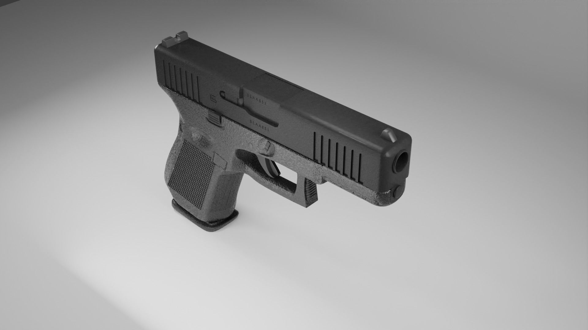 Glock 19  Low-poly 3D model_8