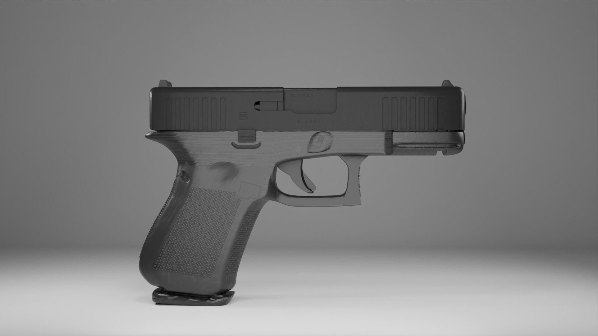Glock 19  Low-poly 3D model_9
