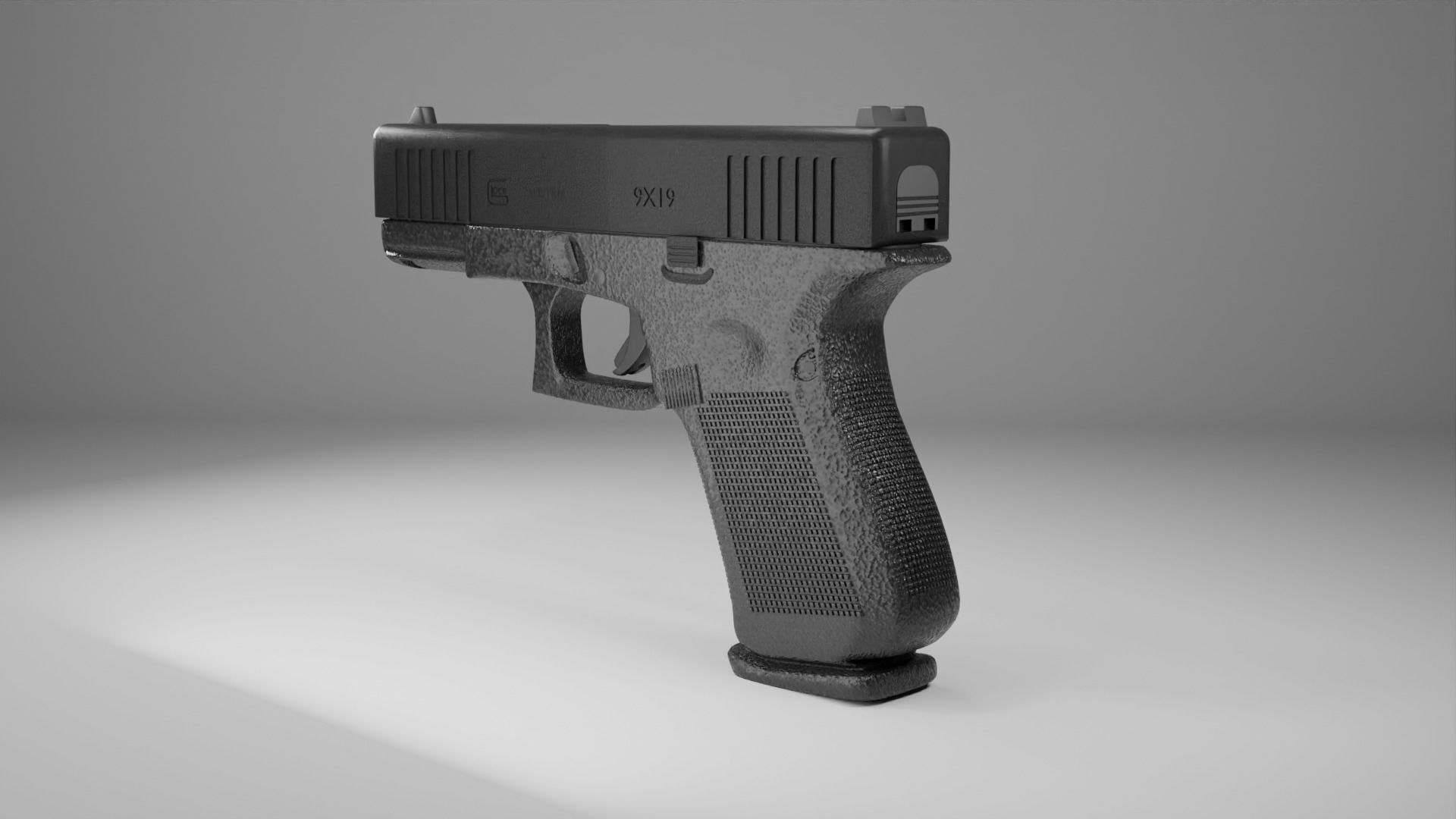Glock 19  Low-poly 3D model_7