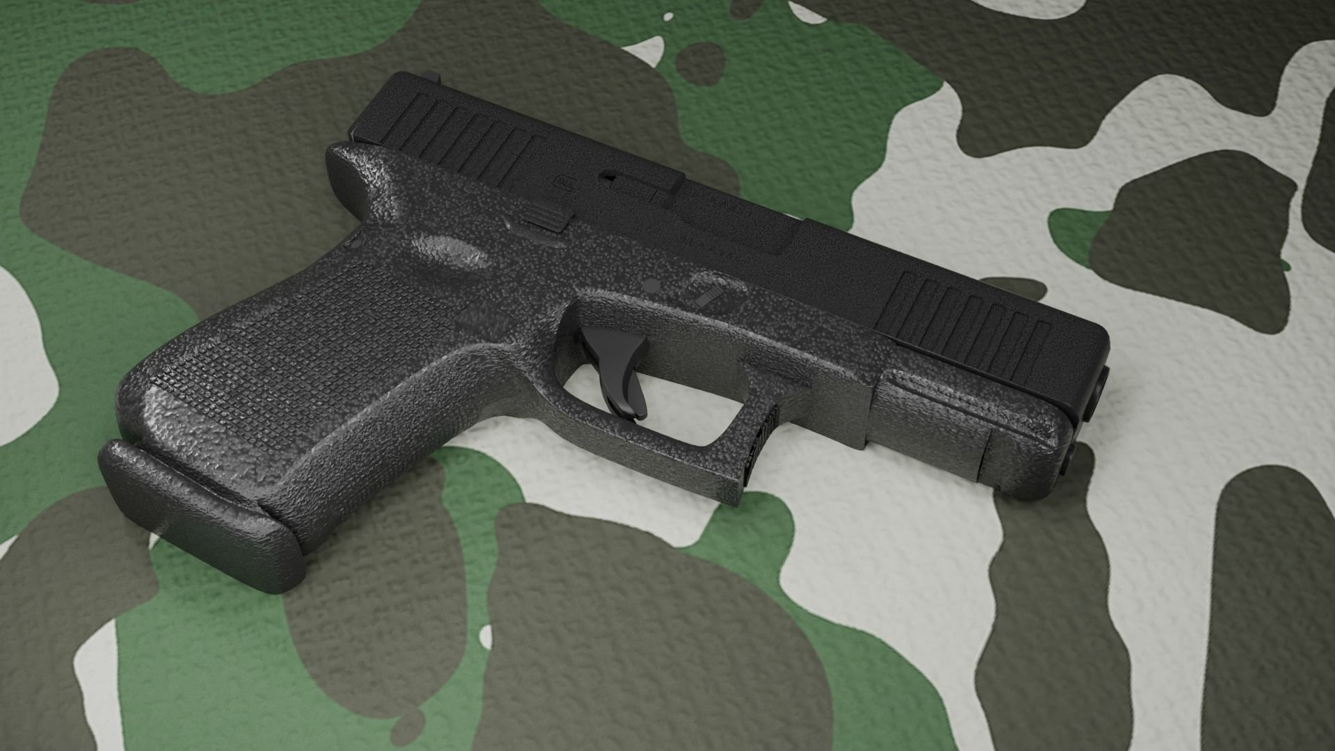 Glock 19  Low-poly 3D model_3