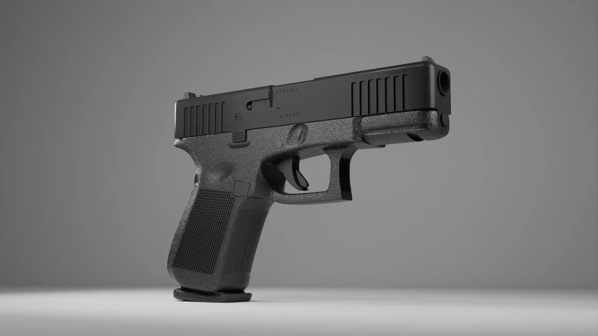 Glock 19  Low-poly 3D model_0