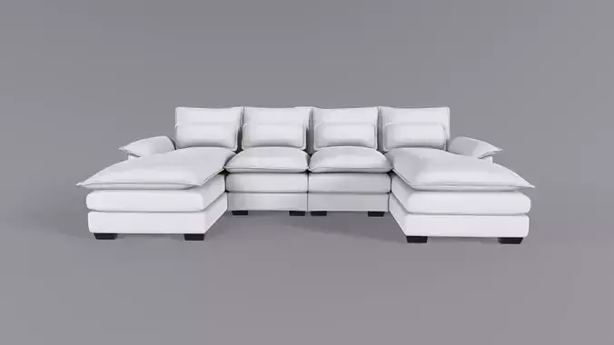 Double Chaise Deep Seat Sectional sofa