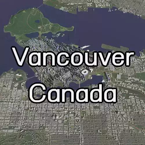 Vancouver Canada - city and urban 3D model