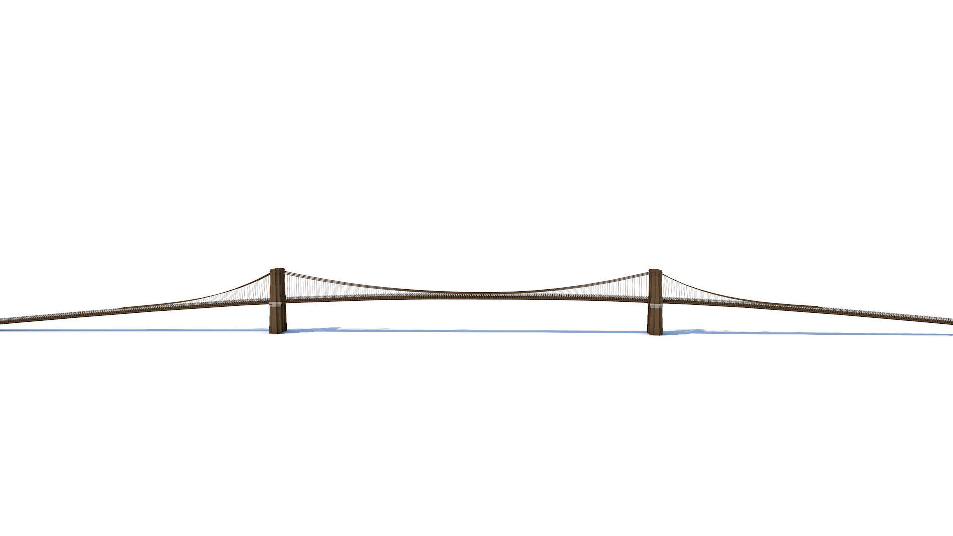 Brooklyn Bridge Low-poly 3D model_4