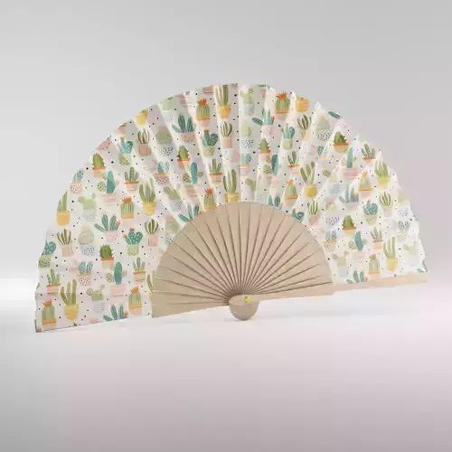 Wood paper fan