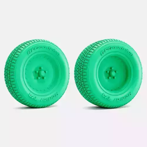 15x7 15x10 Centerline Auto Drag Wheels BFGoodrich Radial Tires 3D print model