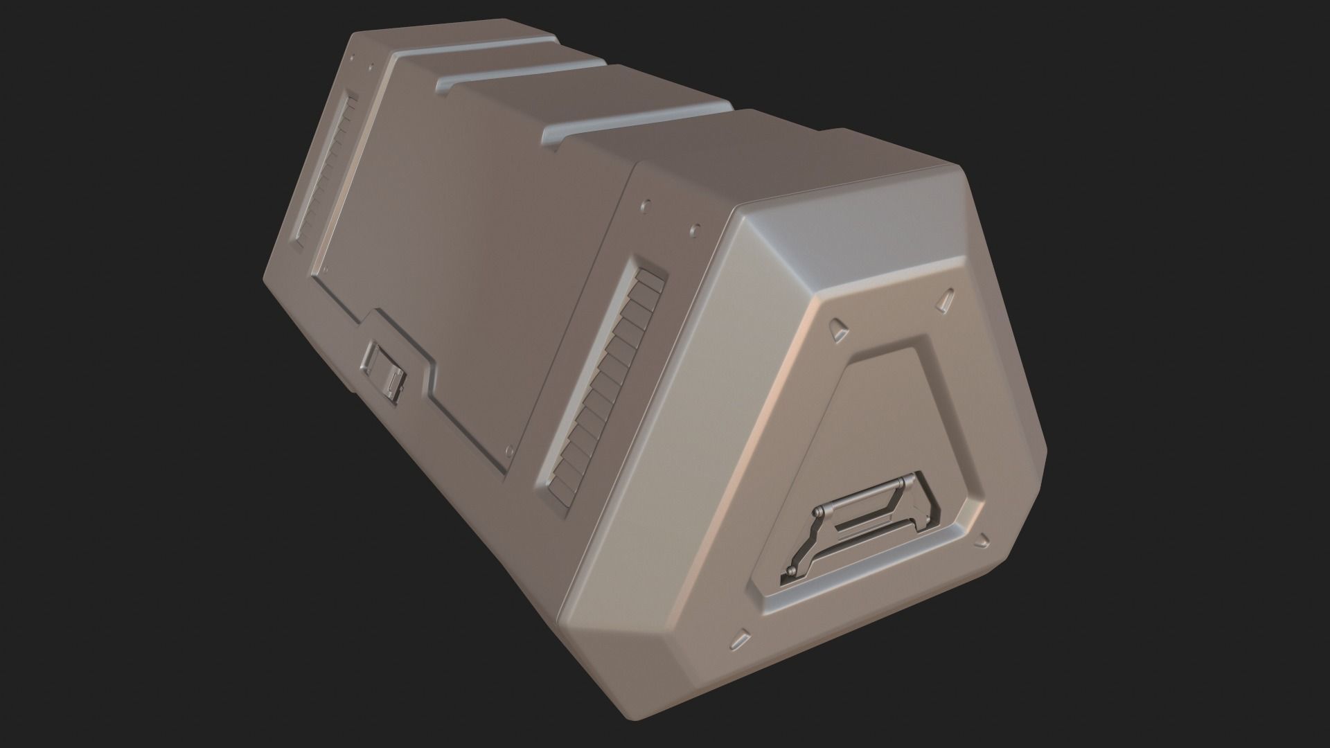 Sci-fi crate 3D model_2