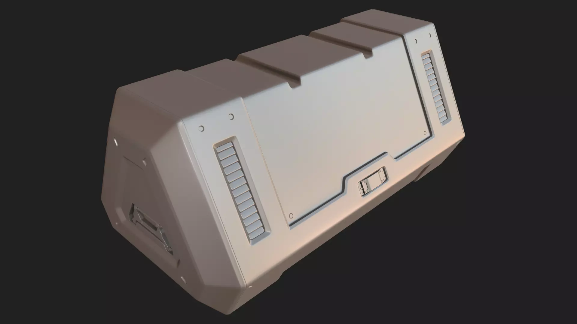 Sci-fi crate 3D model_0