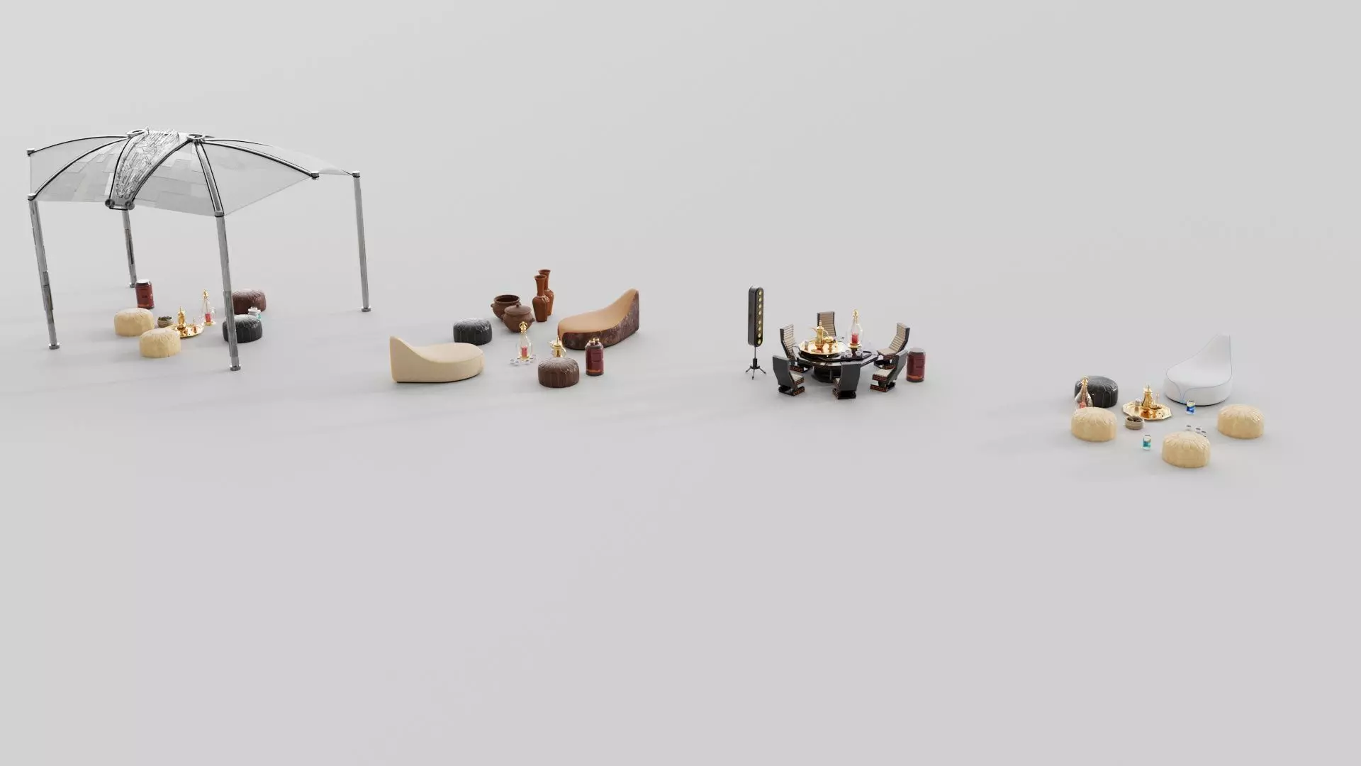 seating Middle East camp 3D model