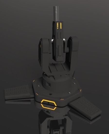 Helldivers 2 Mortar Turret Sentry Stratagem 3D print model_1