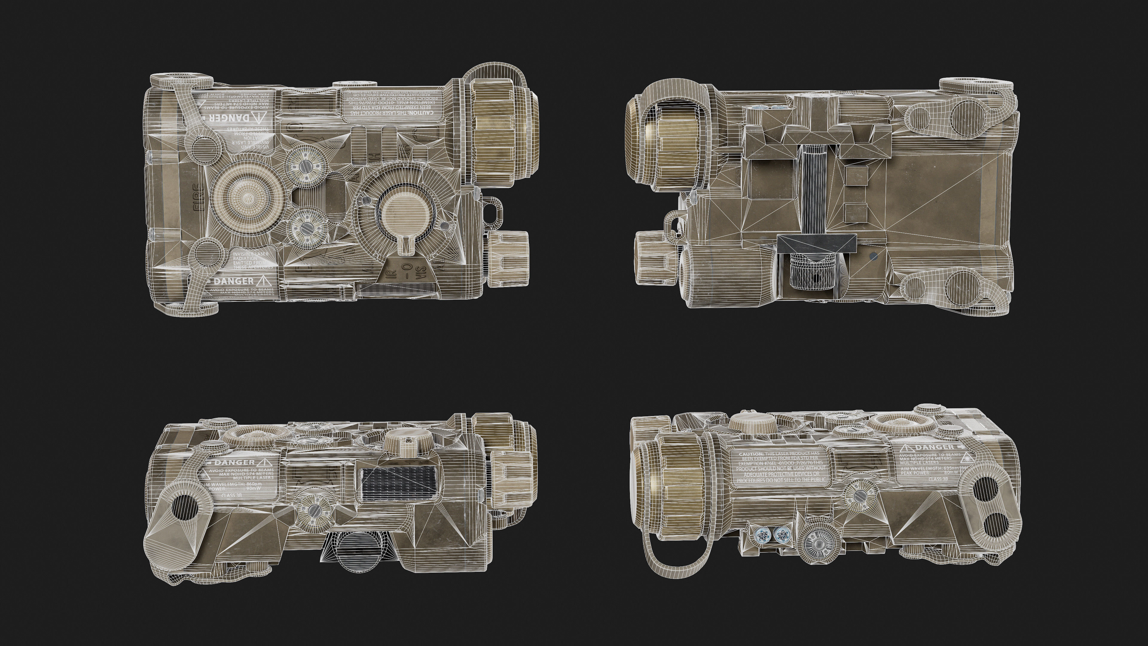 NGAL - Next Generation Aiming Laser Low-poly 3D model_8