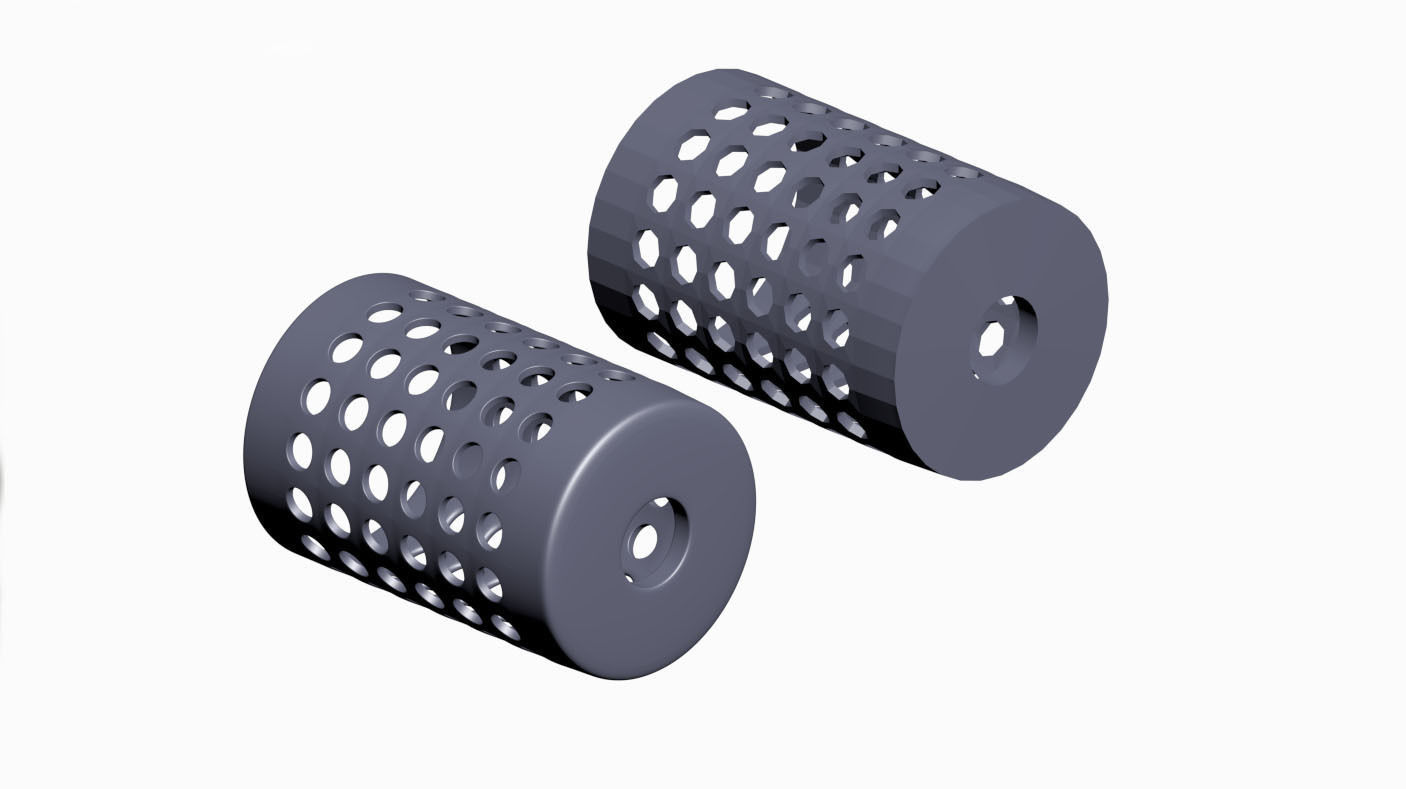 Compensators weapon attachment Low-poly 3D model_2