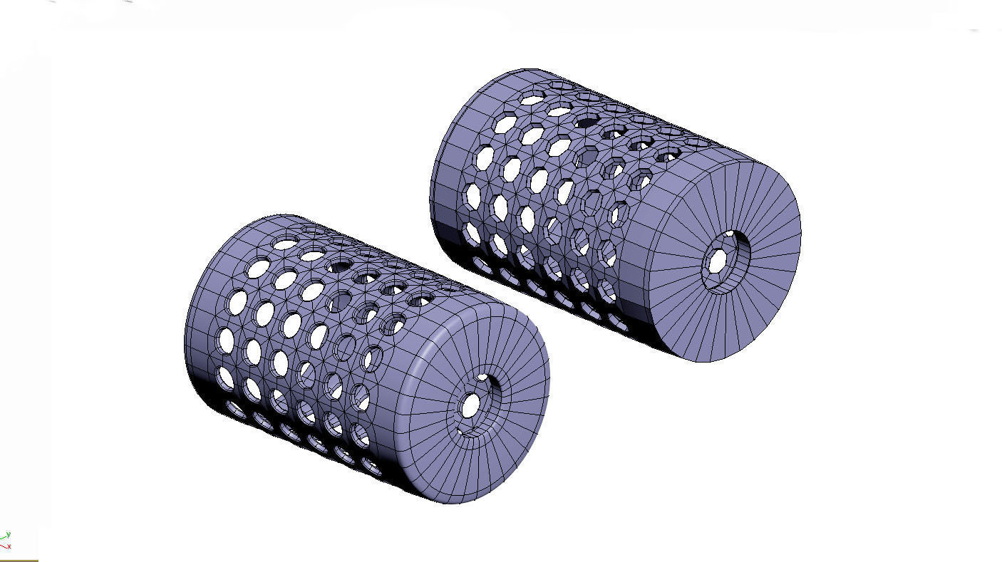 Compensators weapon attachment Low-poly 3D model_1