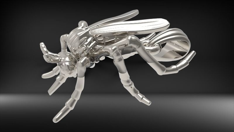 Mosquito bug fly Pendant Necklace Charm bracelet Jewelry 3D print model_23