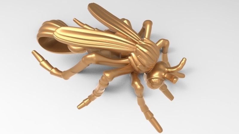Mosquito bug fly Pendant Necklace Charm bracelet Jewelry 3D print model_17
