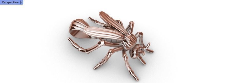 Mosquito bug fly Pendant Necklace Charm bracelet Jewelry 3D print model_21