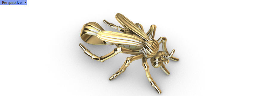 Mosquito bug fly Pendant Necklace Charm bracelet Jewelry 3D print model_26