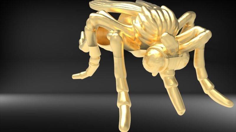 Mosquito bug fly Pendant Necklace Charm bracelet Jewelry 3D print model_9
