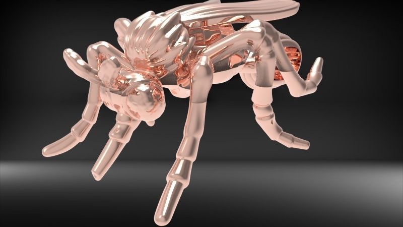 Mosquito bug fly Pendant Necklace Charm bracelet Jewelry 3D print model_25