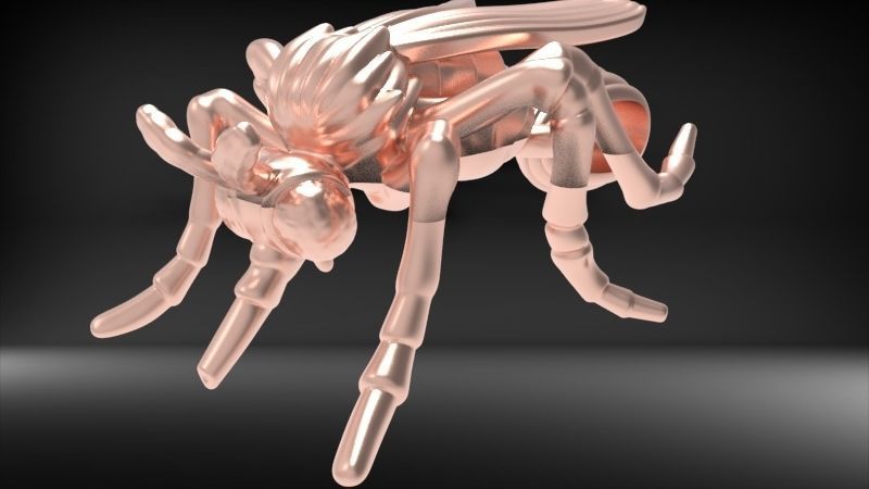 Mosquito bug fly Pendant Necklace Charm bracelet Jewelry 3D print model_7