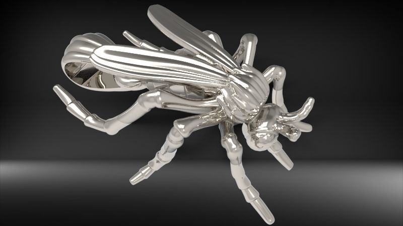 Mosquito bug fly Pendant Necklace Charm bracelet Jewelry 3D print model_18