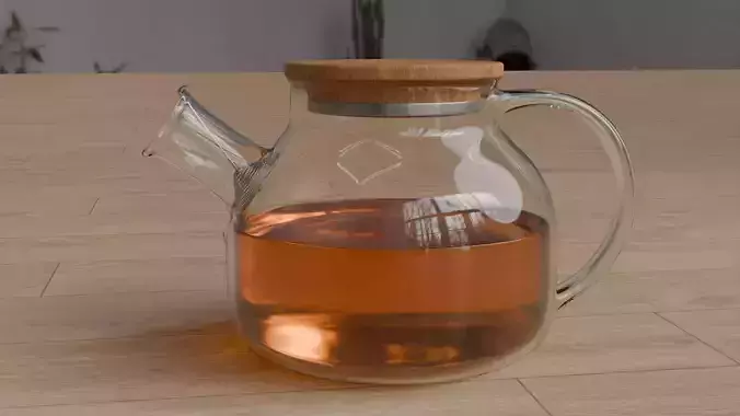 photorealistic decorative teapot