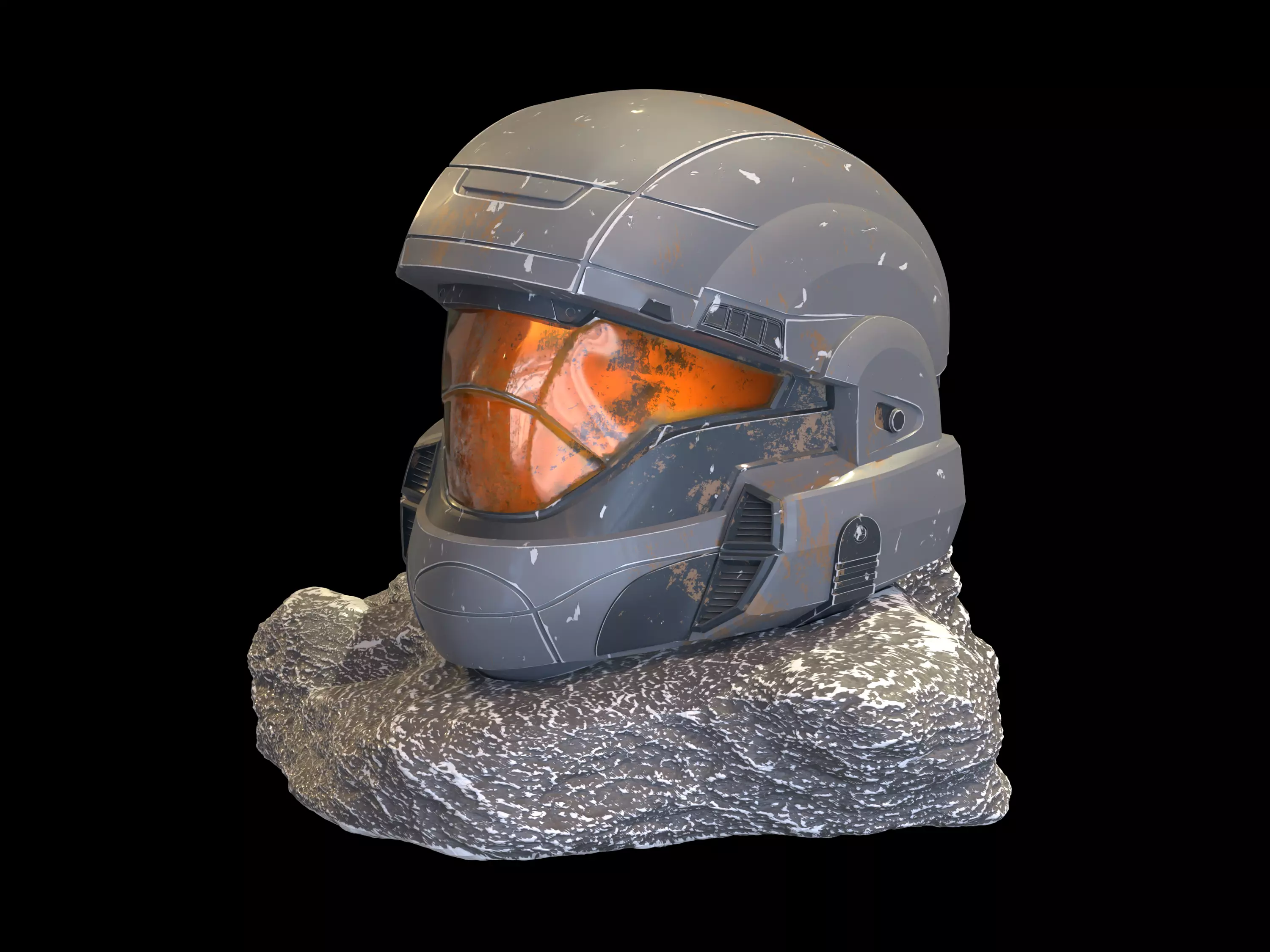 Mini Series ODST Helmet desk display decoration 3d print file 3D print model_0