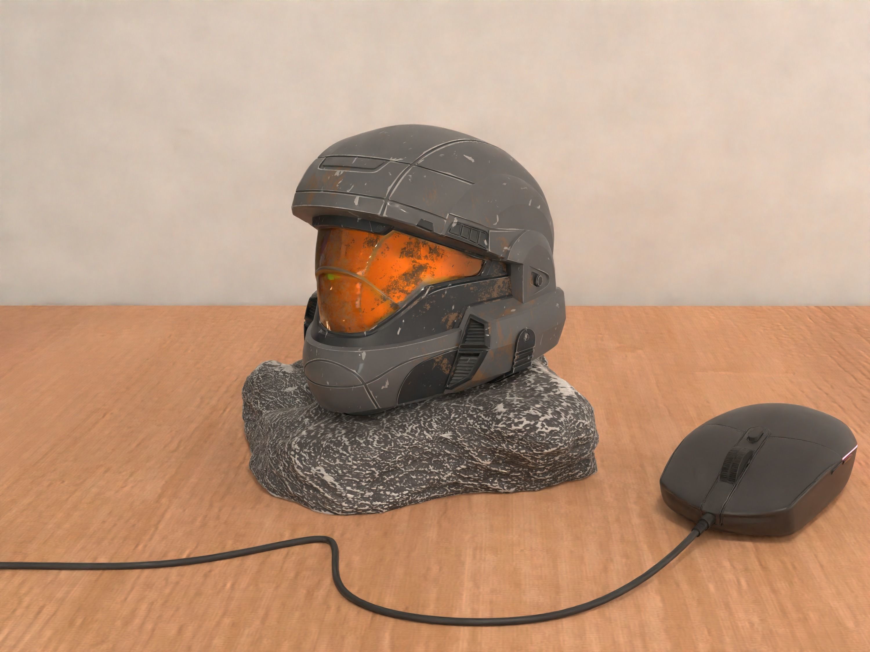 Mini Series ODST Helmet desk display decoration 3d print file 3D print model_2