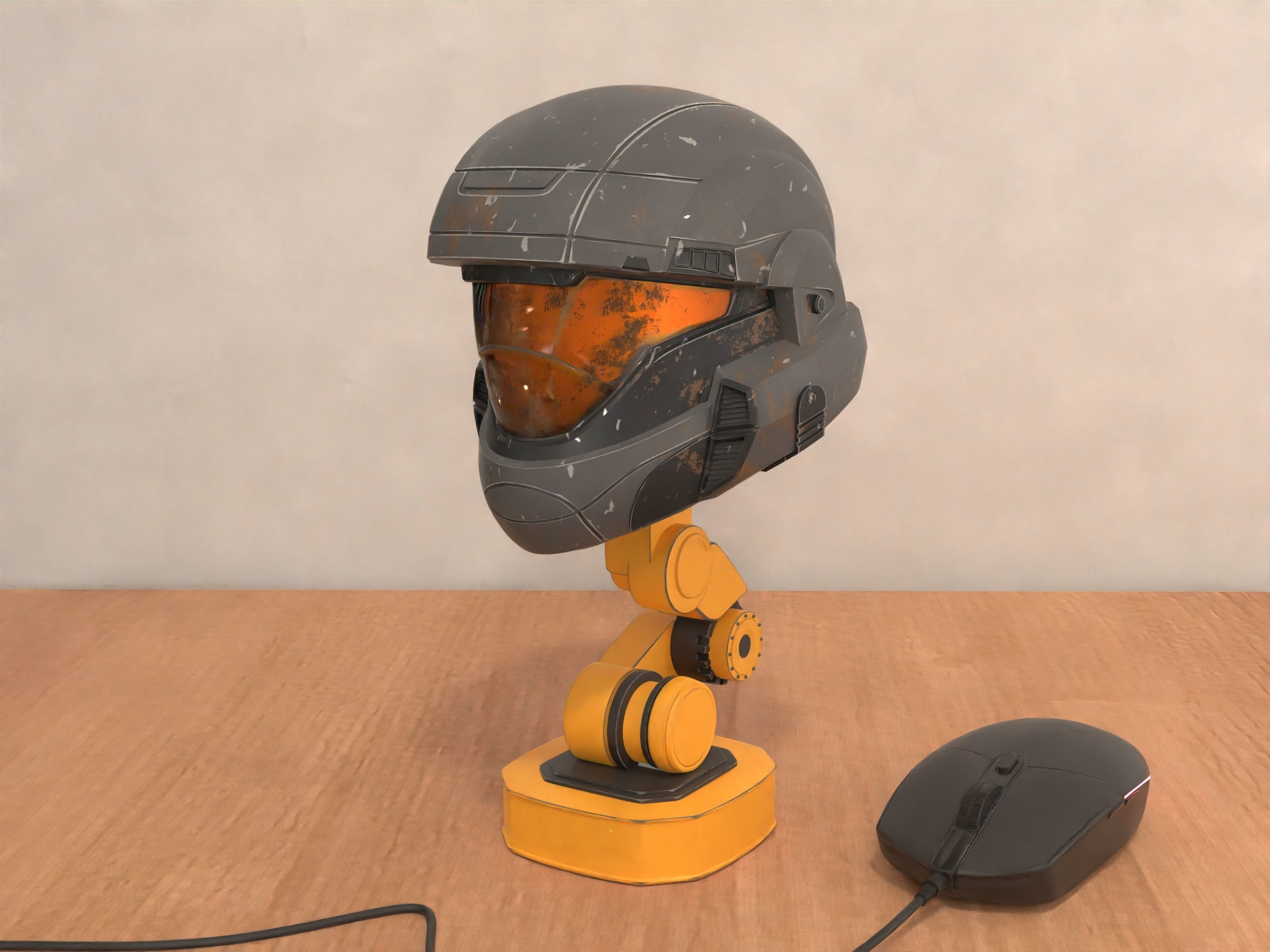 Mini Series ODST Helmet desk display decoration 3d print file 3D print model_3