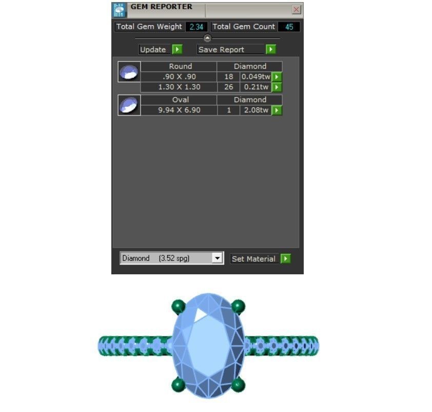 Hidden halo style solitaire diamond ring 3D print model_6