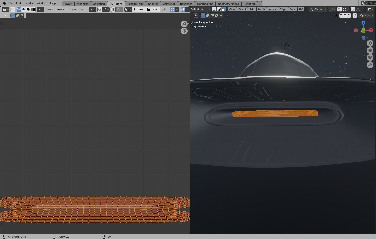 Frigate Spaceship 3D model_45